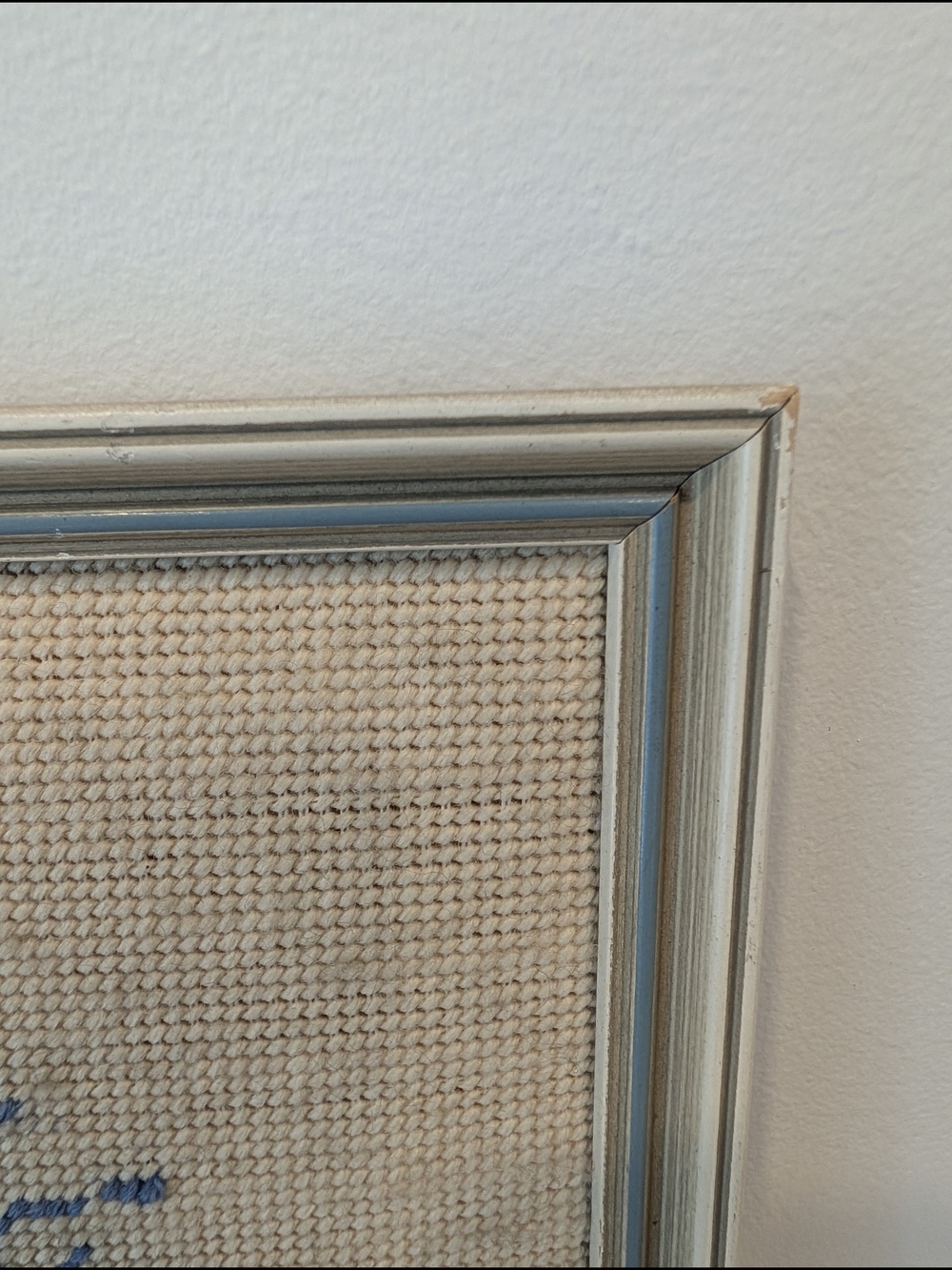 Vintage Framed Cross‑Stitch — Holly Hobbie Inspired Girl & Dog - Picture 10 of 15